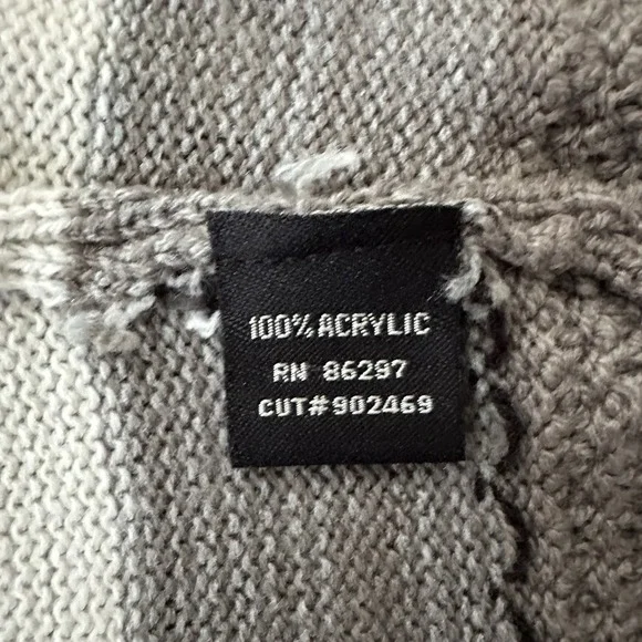 BCBG‎ Maxazria Women's Medium Open Front Cardigan Sweater Gray Black White - Picture 4 of 9